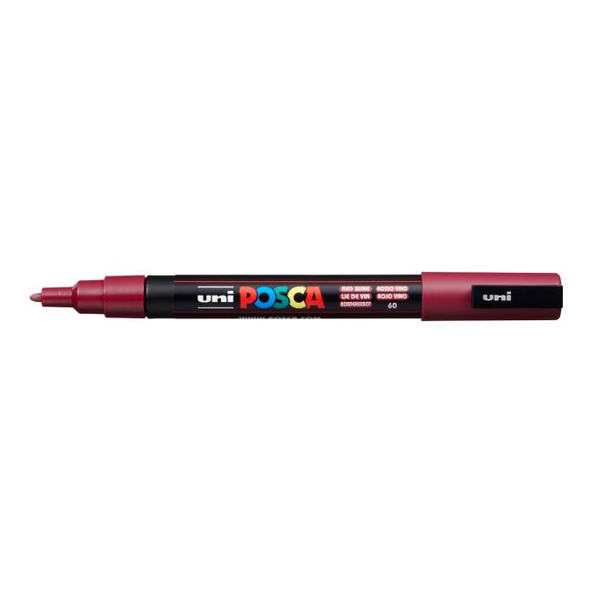 Popisovač uni POSCA PC-3M bordó