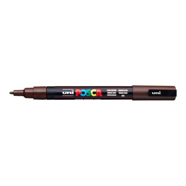 Popisovač uni POSCA PC-3M tmavě hnědý