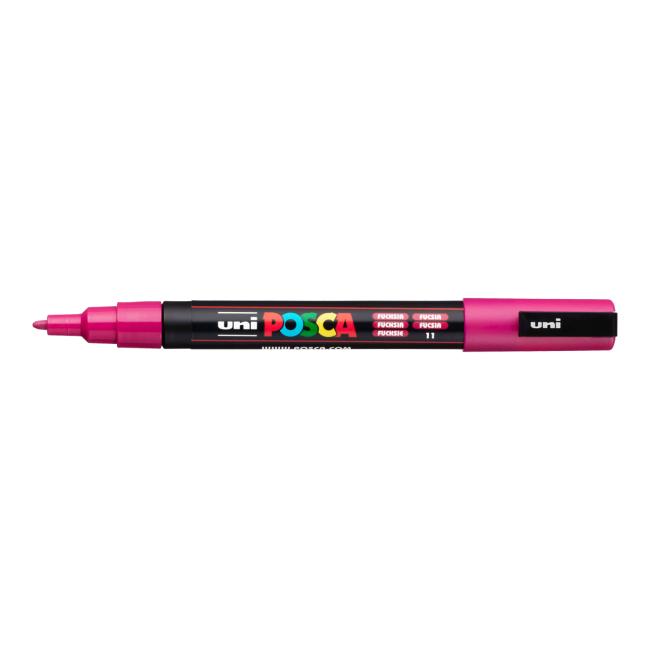 Popisovač uni POSCA PC-3M fuchsiový