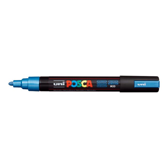 Popisovač uni POSCA PC-5M metalicky modrý