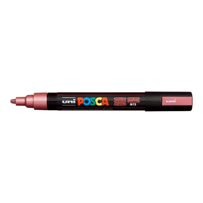 Popisovač uni POSCA PC-5M metalicky červený