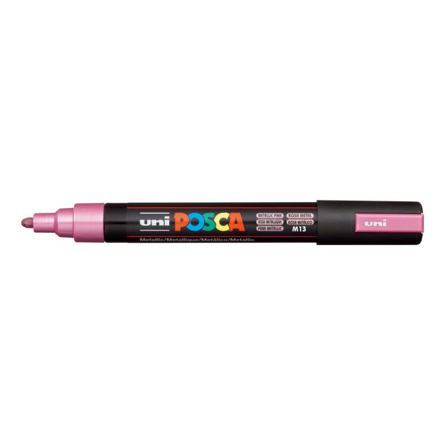 Popisovač uni POSCA PC-5M metalicky růžový