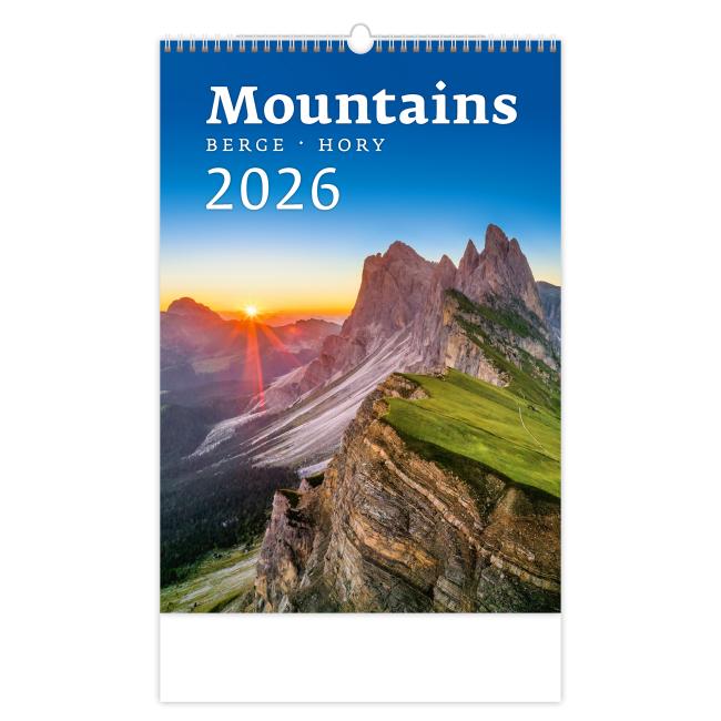 [N126] Wall calendar Hory/Berge/Hory 31.5 x 45 cm 2026
