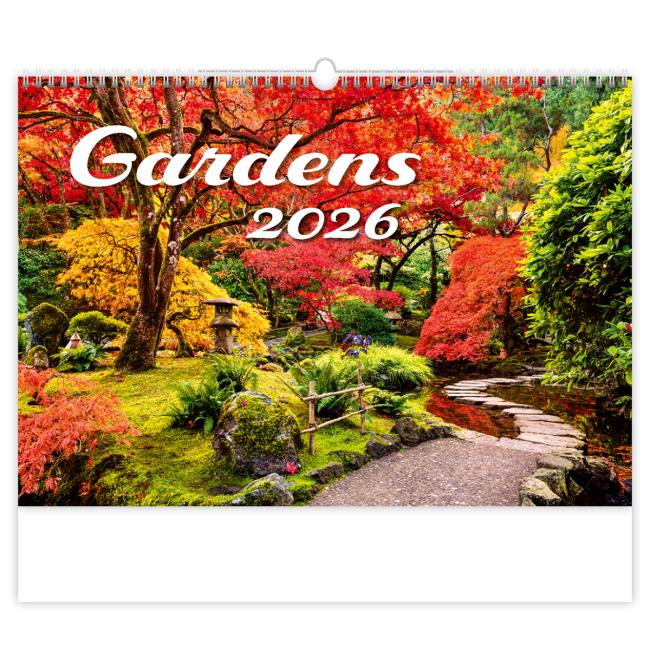 [N130] Nástěnný kalendář Gardens 45 x 31,5 cm 2026