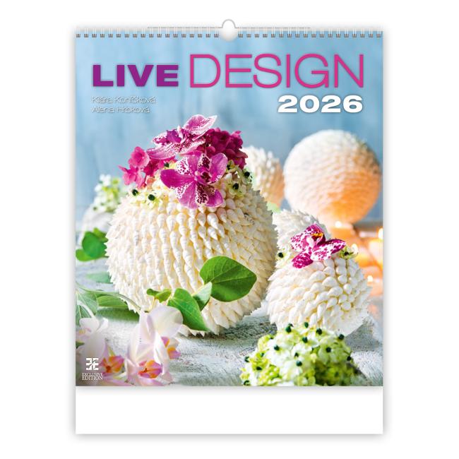 Nástěnný kalendář Live Design 45 x 52 cm 2026