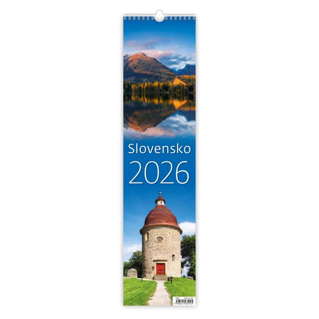 [N315] Wall calendar Slovakia - those 12 x 48 cm 2026