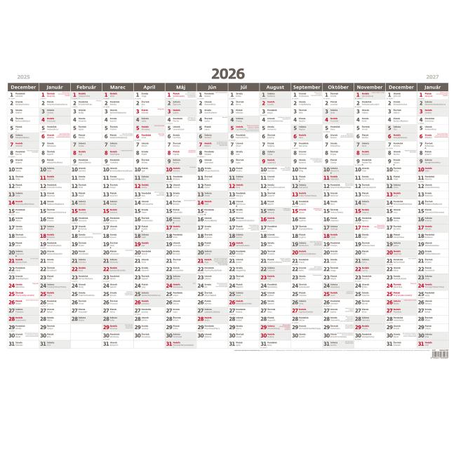 [N341] Roční plánovací mapa A1 88 x 64 cm bez obrázku