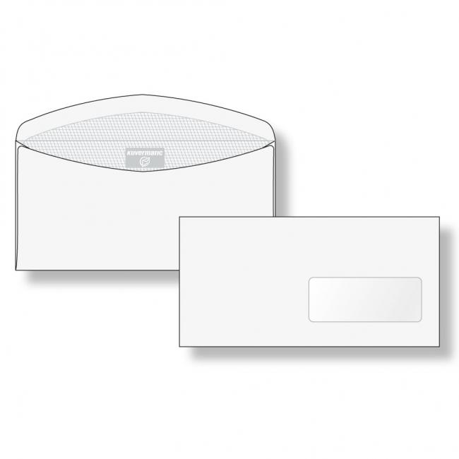 Poštovní obálky C6/5 olizové s okénkem vpravo vnitřní potisk, pro strojní zpracování, 1000 ks