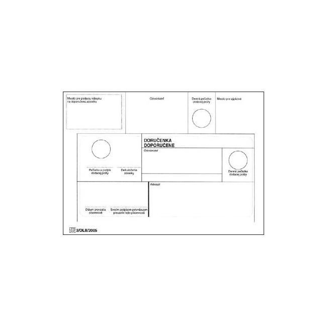 [OB304043] Poštovní obálka B6 s doručenkou navlhčovací