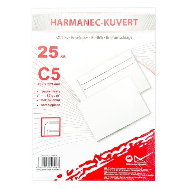 [OB352125] Poštovní obálky C5 samolepící, 25 ks