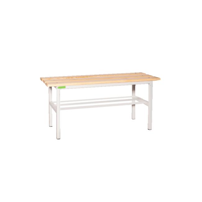 [AA000172] Šatní lavice o délce 1 m, v.44,5 x š.100 x h.30cm, RAL7035 šedá, dřevo buk
