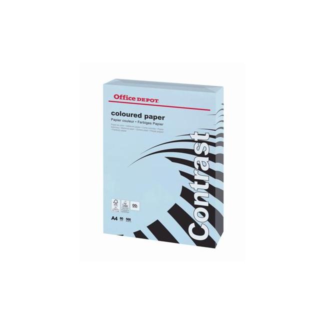 Barevný papír Office Depot A4, pastelově modrý, 80 g/m2