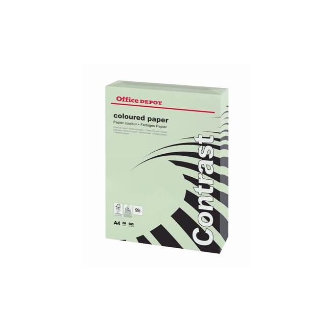 [OD214272] Barevný papír Office Depot A4, pastelová zelená, 80 g/m2