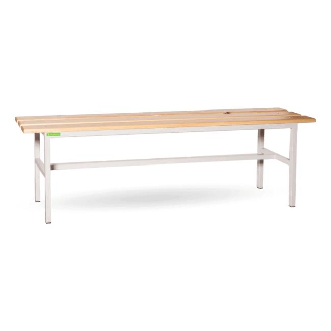 [AA000173] Šatní lavice o délce 1,5 m, v.44,5 x š.150 x h.30cm, RAL7035 šedá, dřevo buk