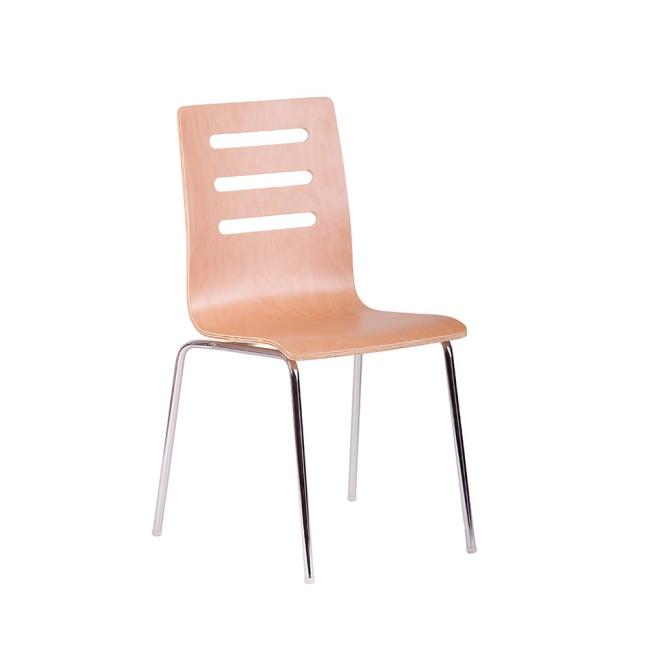 Jídelní židle TINA buk/chrom