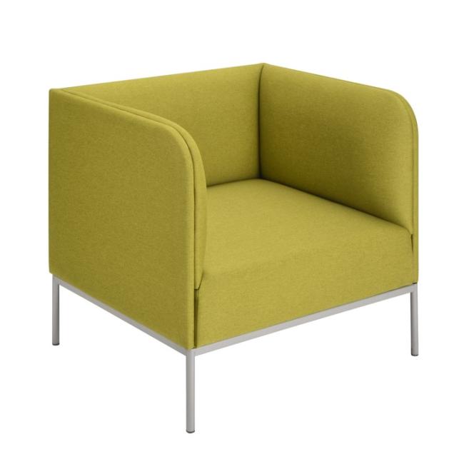 Jednokřeslo Soft, š. 75 cm, zelená Bombay 38, šedá konstrukce