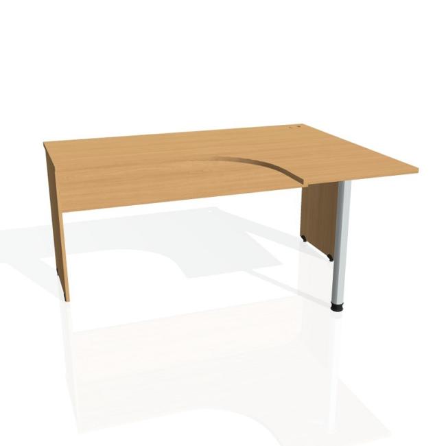 [ON016122] Pracovní stůl Gate, ergo, levý, 160x75,5x120 cm, buk/buk