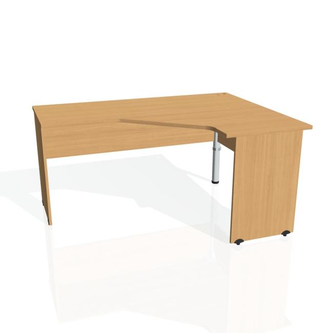 [ON016322] Pracovní stůl Gate, ergo, levý, 160x75,5x120 cm, buk/buk