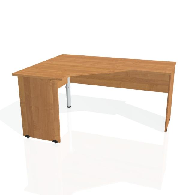 [ON016433] Pracovní stůl Gate, ergo, pravý, 160x75,5x120 cm, olše/olše