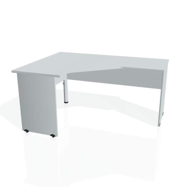 [ON016488] Pracovní stůl Gate, ergo, pravý, 160x75,5x120 cm, šedá/šedá