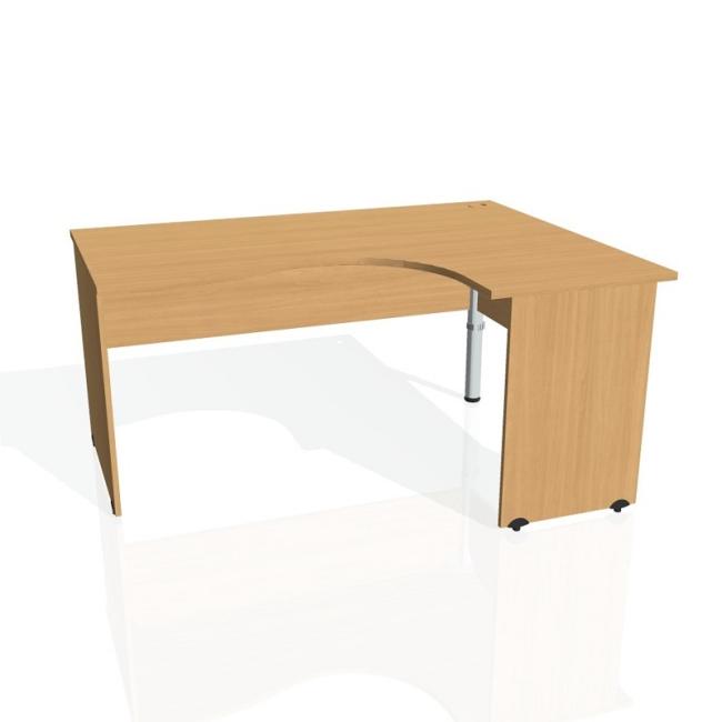 [ON016522] Pracovní stůl Gate, ergo, levý, 160x75,5x120 cm, buk/buk