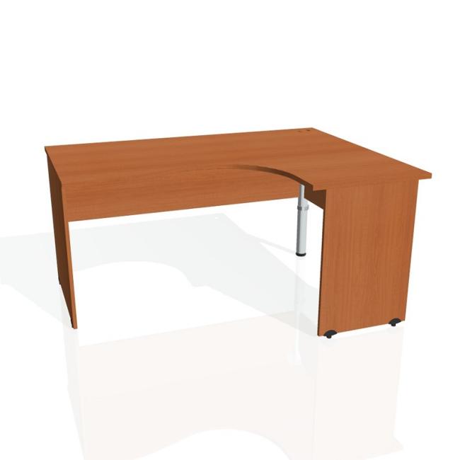 [ON016555] Pracovní stůl Gate, ergo, levý, 160x75,5x120 cm, třešeň/třešeň