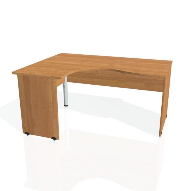 [ON016633] Pracovní stůl Gate, ergo, pravý, 160x75,5x120 cm, olše/olše