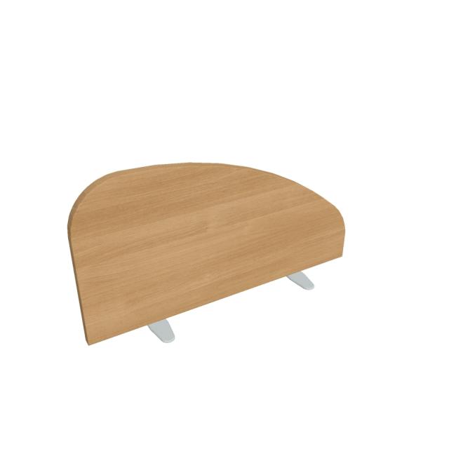 Paraván Hobis na hranu stolu, oblý, 80 cm, dub