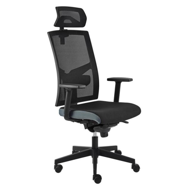 [AB201763] Kancelářská židle GAME VIP SYN černo/šedá (B8033) + PDH 3D + područky P44