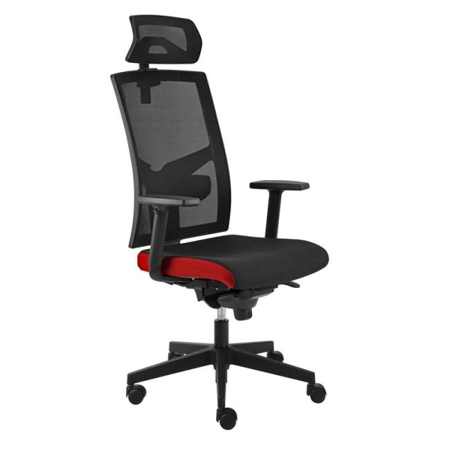 Kancelářská židle GAME VIP SYN černo/červená (B8033) + PDH 3D + područky P44