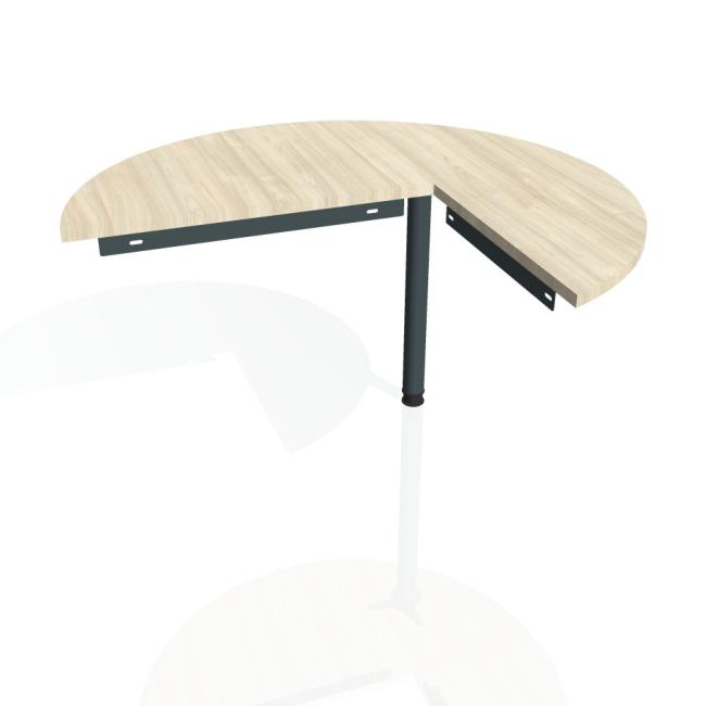 Doplňkový stůl Gate, levý, 120x75,5 cm, akát/kov