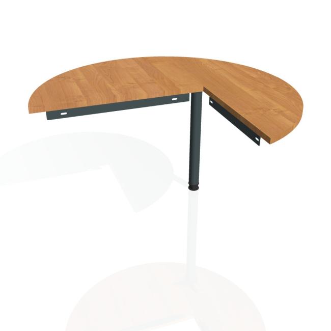 Doplňkový stůl Gate, levý, 120x75,5 cm, olše/kov