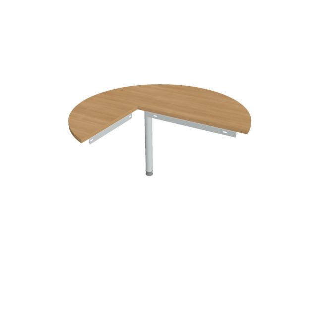 Doplňkový stůl Gate, pravý, 120x75,5 cm, dub/kov