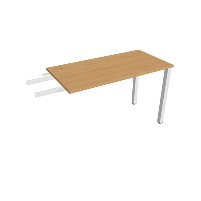 Pracovní stůl Uni, řetězící, 120x75,5x60 cm, buk/bílá