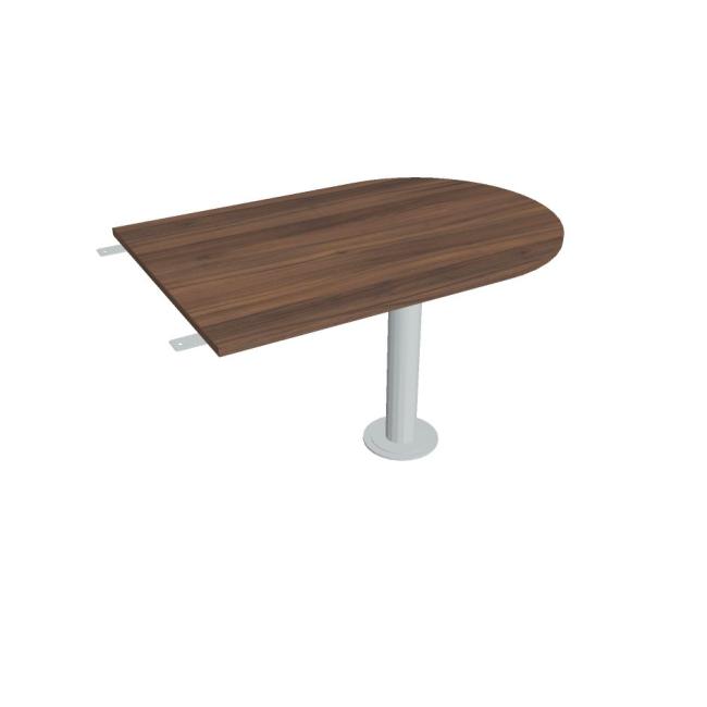 Doplňkový stůl Flex, 120x75,5x80 cm, ořech/kov