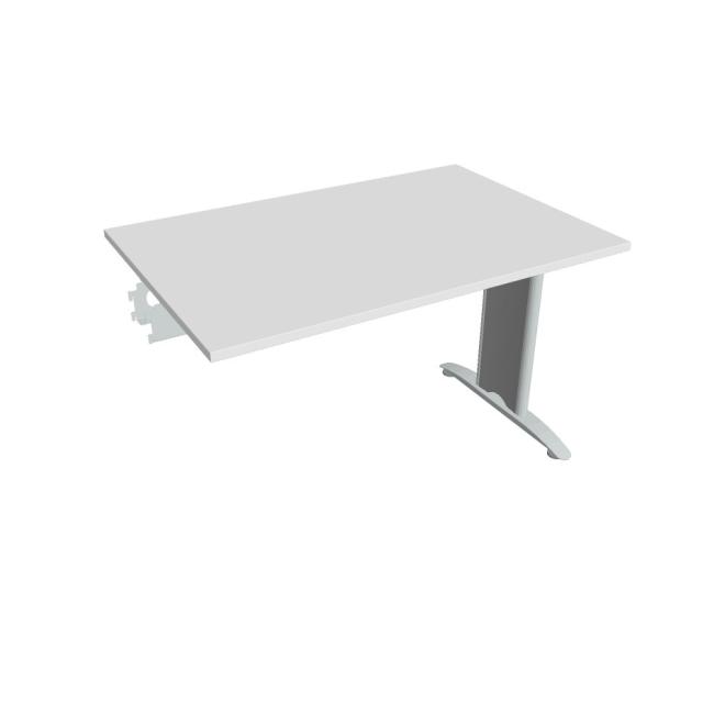 Jednací stůl Flex, 120x75,5x80 cm, bílý/kov