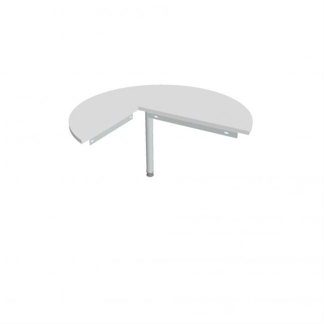 Doplňkový stůl Gate, pravý, 120x75,5 cm, bílý/kov