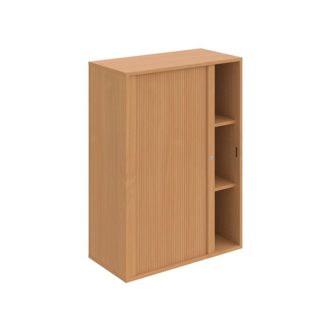 Policová skříň Drive, 80x111x40 cm, buk/buk, zámek