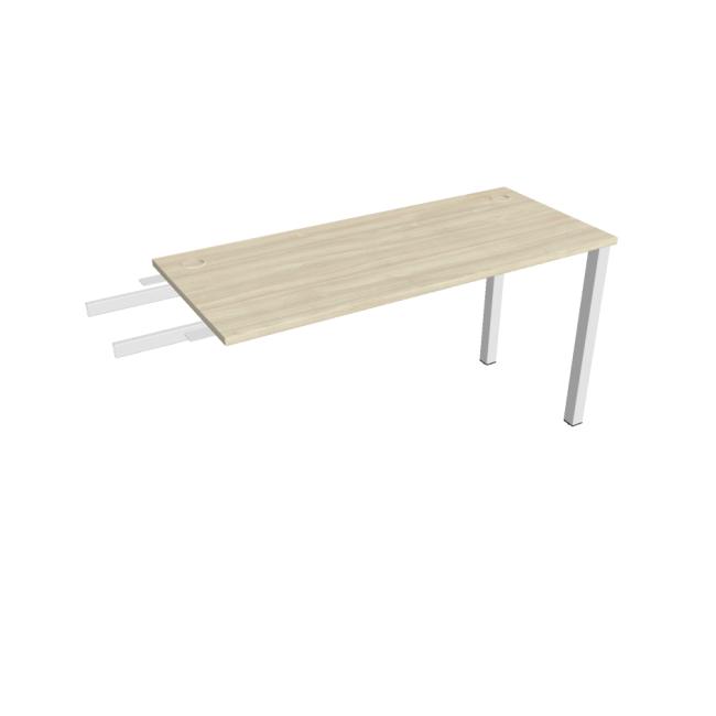 Pracovní stůl Uni, řetězící, 140x75,5x60 cm, akát/bílá