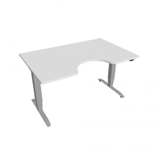 Pracovní stůl Motion Ergo, ZO, 3S, 140x61-128, x90 cm, bílý/šedý