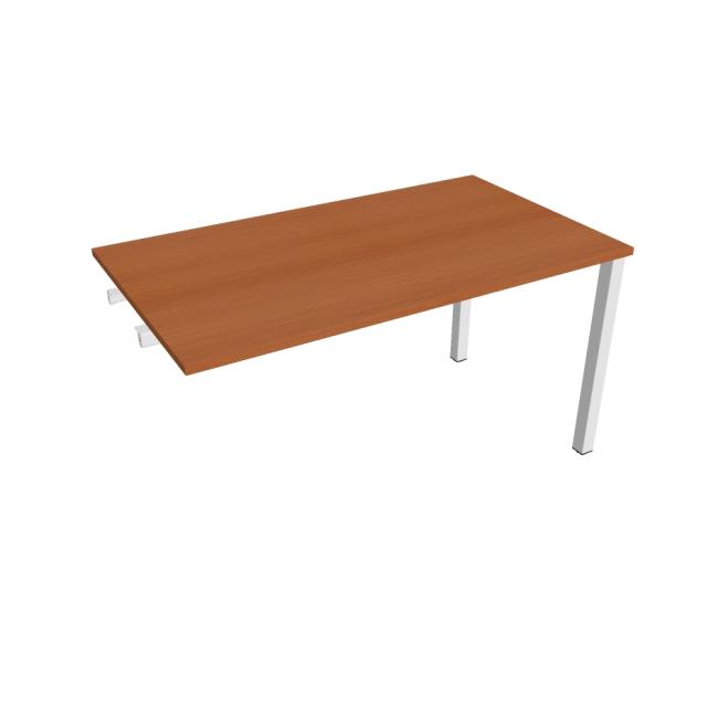 Jednací stůl Uni k podél. řetězení, 140x75,5x80 cm, třešeň/bílá