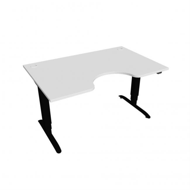 Pracovní stůl Motion Ergo, ZO, 3S, 140x61-128,x90 cm, bílá/černá