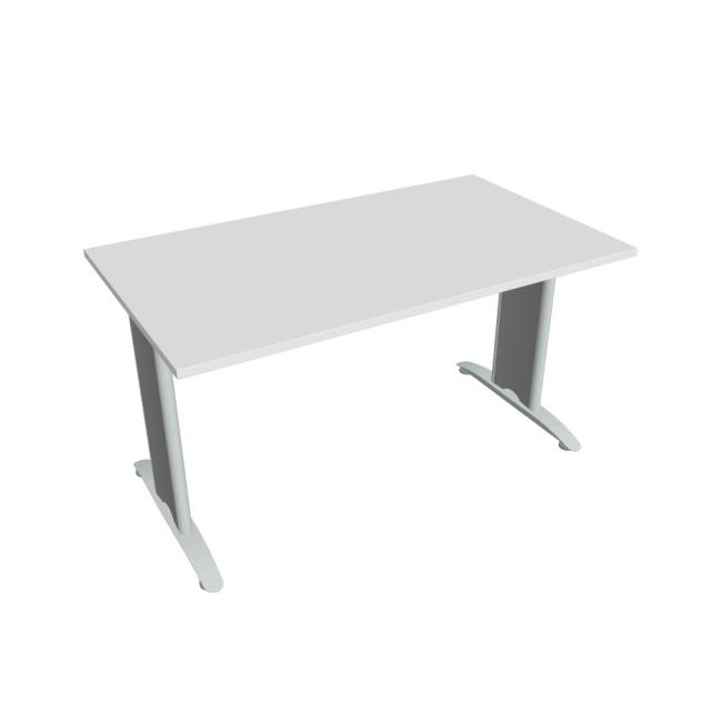 Jednací stůl Flex, 140x75,5x80 cm, bílý/kov