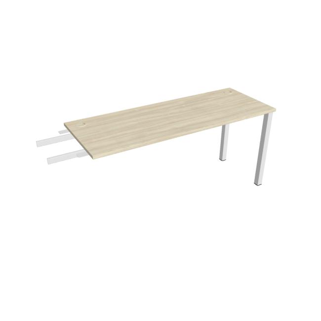 Pracovní stůl Uni, řetězící, 160x75,5x60 cm, akát/bílá