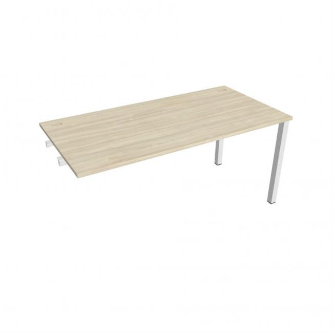 Pracovní stůl Uni k podél. řetězení, 160x75,5x80 cm, akát/bílá