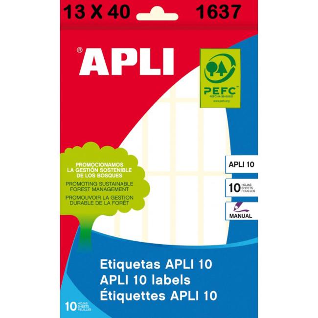 [AG001637] Etikety univerzální 13x40mm APLI A6