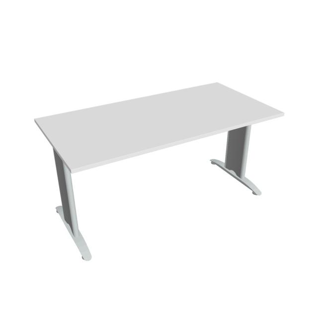 Jednací stůl Flex, 160x75,5x80 cm, bílý/kov