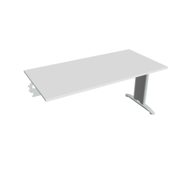 Jednací stůl Flex, 160x75,5x80 cm, bílý/kov