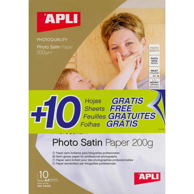 [AG004453] Fotopapír APLI A4 Satin, 200g, 20 listů