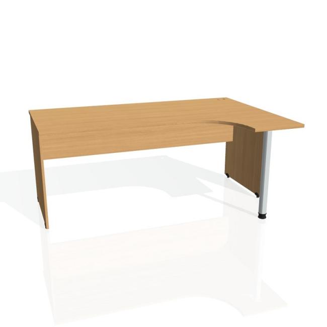 [ON180122] Pracovní stůl Gate, ergo, levý, 180x75,5x120 cm, buk/buk